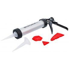 Aluminum caulking gun | with a set of tools for joint shaping | 5 pcs. (90111)