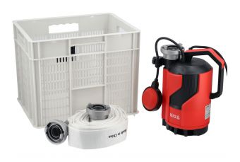 Plūdu novēršanas / aizsardzības komplekts | Iegremdējamais ūdens sūknis 750 W | 12 000 l/h | 10 m garš šļūtenis (YT-85323)
