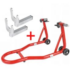 L-shaped stand for the motorcycle's rear wheel, load capacity 250 kg + additional mounting. (JC-401)