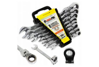 Combination wrench set with ratchet (8-22mm) 8 pcs. (M58608)