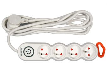 Удлинитель 4 розетками с заземлением 3м (72354)