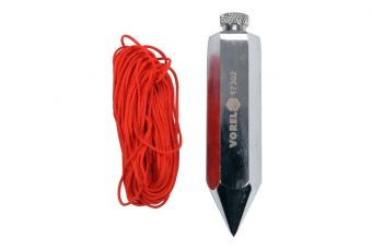 Стальной отвес с шнуром 140 г / 4,5 м (17302)