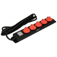 Удлинитель HD 5 розетками с заземлением 3м (YT-81242)