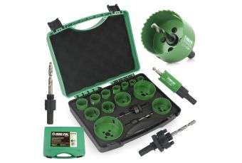 Коронки по металлу биметаллические, HSS, 16 шт. (M22574)