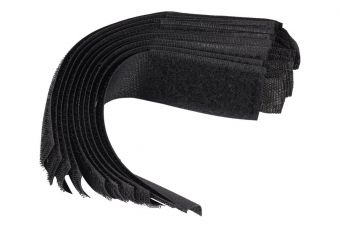 Ремни для проводов на липучке | черные | 150 мм / 10 шт. (73850)