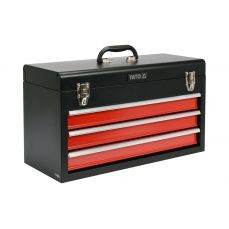 Ящик металлический для инструмента, пустой, 3 ящика (YT-08873)