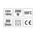 Фен технический 70~550°c 2000Watt "Yato" (YT-82288)