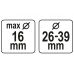 Putekļu savācējs 16 mm (YT-82980)