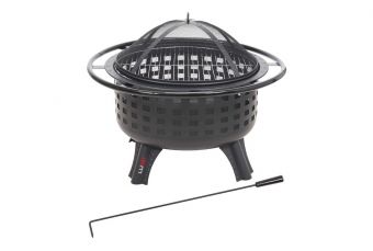 СТАЛЬНАЯ ПЕЧЬ С ХРОМОВОЙ РЕШЕТКОЙ 57СМ (99714)