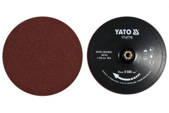 Подошва шлифовальная 230мм М14 с липучкой + адаптер (YT-47770)
