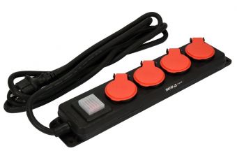 Удлинитель HD 4 розетками с заземлением 3м (YT-81241)