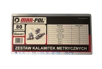 Набор гидравлических пресс-масленок (метрических) 80 шт. (M66497)