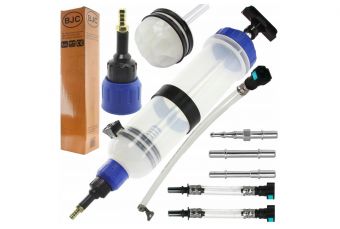 Шприц 1,5L для всасывания и наполнения для дизельных топливных систем включая набор из 3 адаптеров BJC (M78303)