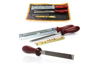 Напильник для заточки цепи бензопилы с направляющей и шаблоном заточки (M86689)