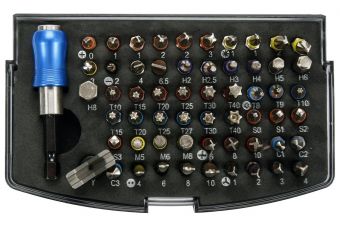 Комплект наконечников (биты) с держателем 59 шт. (YT-04624)