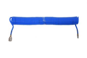 Pu spiral recoil air hose 5,5mm x 8mm x 10m blue (YT-24202)