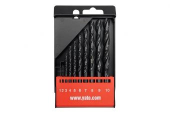 Набор сверл по металлу HSS DIN 338 10шт. 1-10 мм (YT-4461)