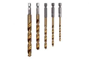 Sešstūrveida urbju komplekts 1/4 "(6,3 mm) | Titāna nitrīds | 4 - 10 mm | 5 gab