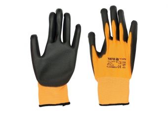 Рабочие перчатки полиэстер / полиуретан с покрытием PU подходит для сенсорных экранов Размер 10 (YT-74753)