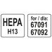 Фильтр HEPA H13 для пылесоса 67091,67092 (67094)