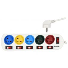 Электрический удлинитель с переключателями АБС | 5 розеток (72460)
