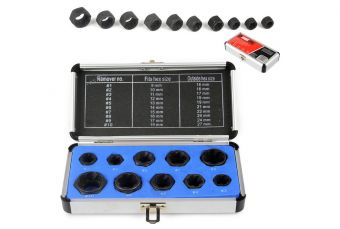 Набор головок для поврежденных болтов и гаек 9-19мм, 10 пр. (M58650)