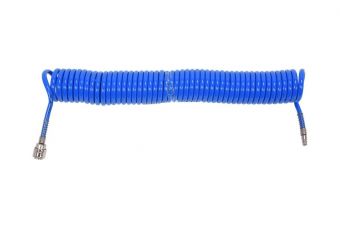 Pu spiral recoil air hose 6,5mm x 10mm x 10m blue (YT-24205)