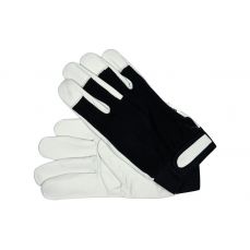 Перчатки мягкая кожа/хлопок чернить Размер 8 (YT-74639)