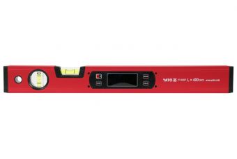 Aluminium digital level 400mm  with vials and magnets (YT-30397)