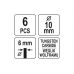 6pcs rotary file set for metal premium (YT-61729)