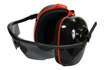 Combined eyes and  ears protection muffs grey (YT-74635)