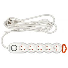 Удлинитель 5 розетками с заземлением 3м (72357)