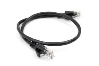 Cat5E UTP kabelis, 0,5 m, melns (CA911523)