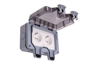 Водонепроницаемая розетка, 2Ch, IP66, EU (EL240180)