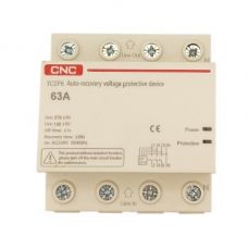 Самовосстанавливающийся предохранитель от перенапряжения и пониженного напряжения, 3P+N, 63A, 230V (EL240319)