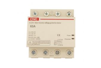Sprieguma aizsardzības relejs, 3P N, 63A, 230V, ar atiestatīšanas funkciju (EL240319)