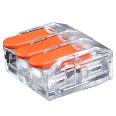 Коннектор для сращивания с рычагом, 3x 0.5-6.0mm2, 41A, 450V, 20шт (EL240456)