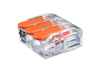 Коннектор для сращивания с рычагом, 3x 0.5-6.0mm2, 41A, 450V, 20шт (EL240456)