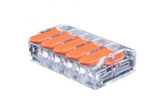 Коннектор для сращивания с рычагом, 5x 0.5-6.0мм2, 40A, 450V, 20шт (EL240470)