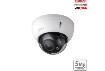 HD-CVI kupola kamera 5 MP ar IR līdz 30 m. 2,7~12 mm 98°~34°, IP67, IK10, Lite sērija (HDBW1500RP-Z)