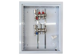 Нагревательный коллектор 2 контура с термоприводами NC AC230V и расходомерами (HT260379)