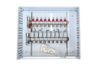 Нагревательный коллектор 9 петель с термоприводами NC AC230V и расходомерами (HT260447)