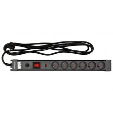 Удлинитель с включаелем 6 розетками с заземлением 3м (72371)