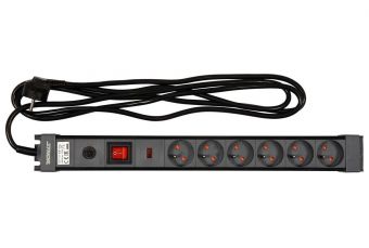 Surge protector power strip with ground 6s 3m (72371)