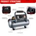 Portatīvais kompaktais gaisa kompresors bez eļļas 1/2HP 0.7SCFM 4L | Makita 18V akumulatoram (005265)