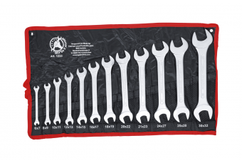 Набор плоских ключей с открытым концом 6 x 7 - 30 x 32 мм | 12 шт. (1233)