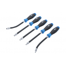 Elastīgs skrūvgriežu komplekts | E-tips E 4 - E 8 | Asmens garums 150 mm | 5 gab. (70019)