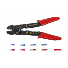 Обжимные клещи | Комплект с кабельными наконечниками | Ассортимент | 200 мм | 61 шт. (1423)