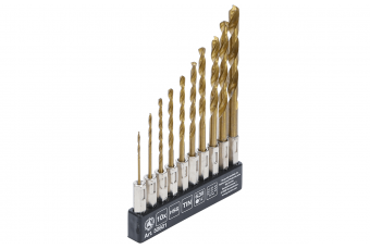 HSS Drill Set | titanium coated | 1.5 - 6 mm | 10 pcs. (50801)