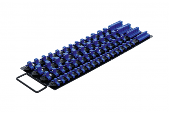 Slip-on rail Set for Sockets | with 80 Clips | for Sockets 6.3 mm (1/4") | 10 mm (3/8") | 12.5 mm (1/2") (6871)